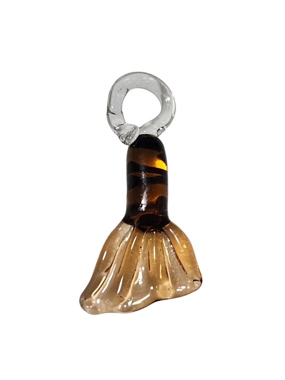 Handcrafted Lampwork Glass Mermaid Tail Pendant Charm Fantasy Ocean Siren DIY
